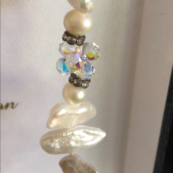 Stunning Baroque Pearl & Swarovski Necklace - Picture 4 of 6